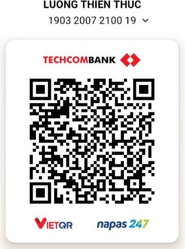 Mã QR Ủng hộ tác giả TTSVoice
